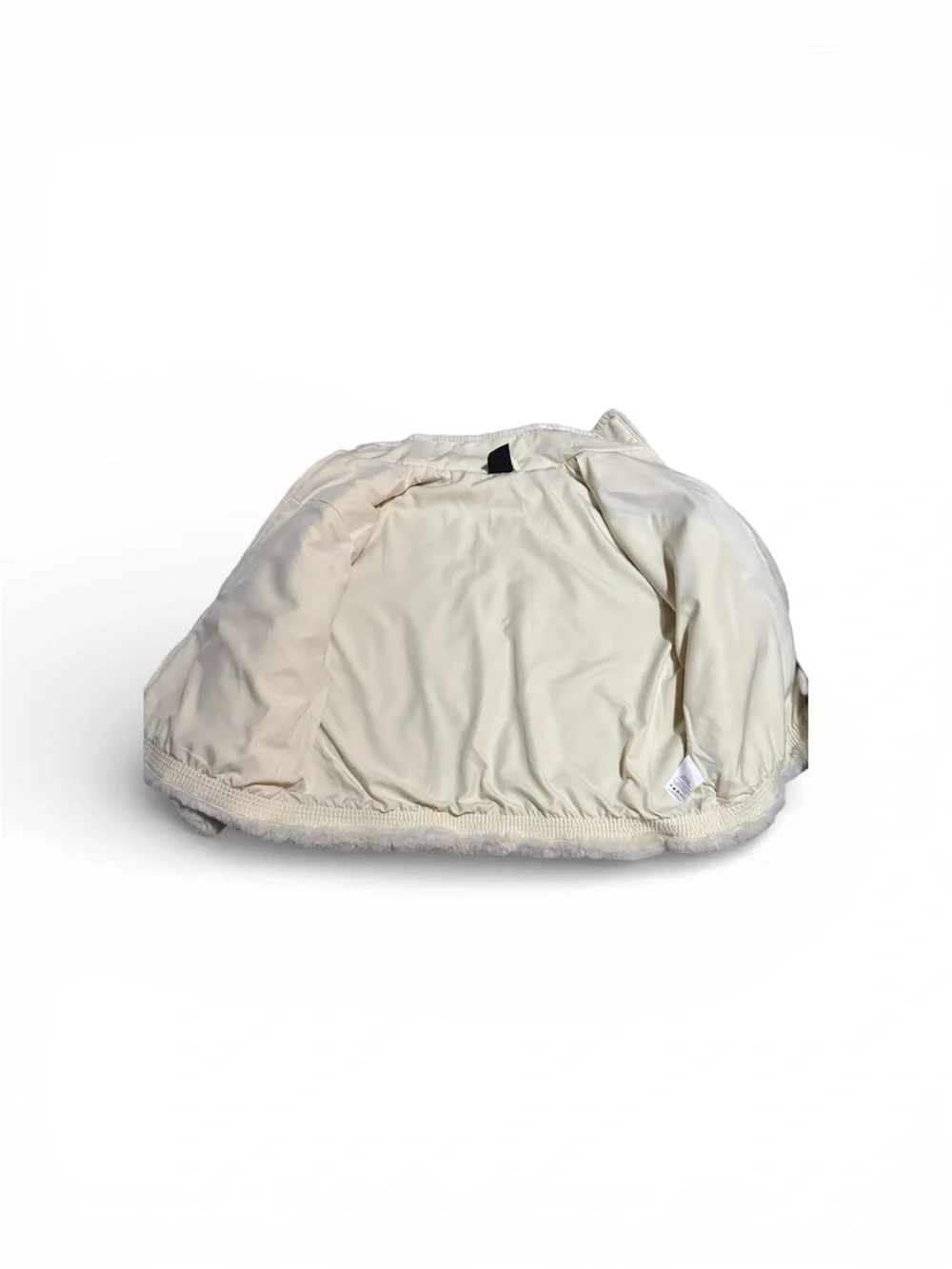 Women's Nike Sportswear Faux Fur Fossil White Jacket [DM1759-238/Large]